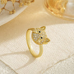 Whimsical Cat Face Statement Ring