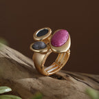 Elegant Geometric Cluster Statement Ring