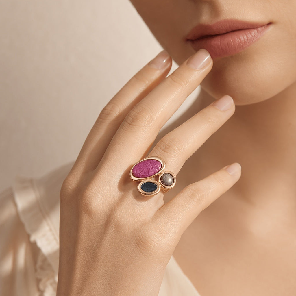Elegant Geometric Cluster Statement Ring