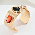 Bold Gemstone Cuff Bracelet