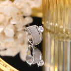 Elegant Pave Gemstone Ring