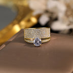 Elegant Pave Gemstone Ring