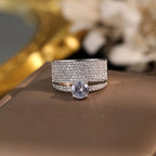 Elegant Pave Gemstone Ring