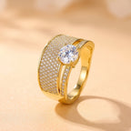 Elegant Pave Gemstone Ring