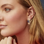 Boho Butterfly Floral Drop Earrings