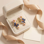 Boho Butterfly Floral Drop Earrings