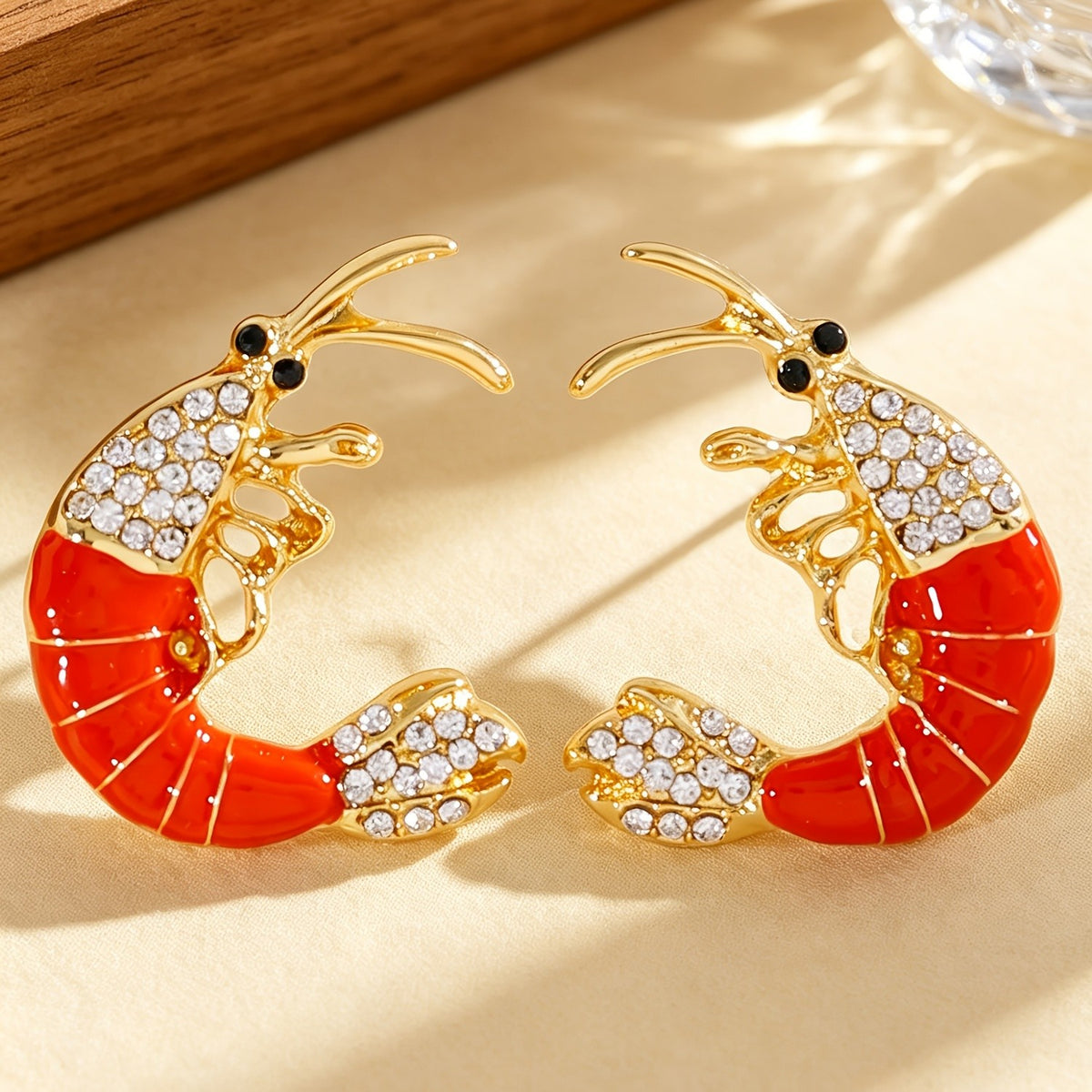 Whimsical Red Lobster Stud Earrings