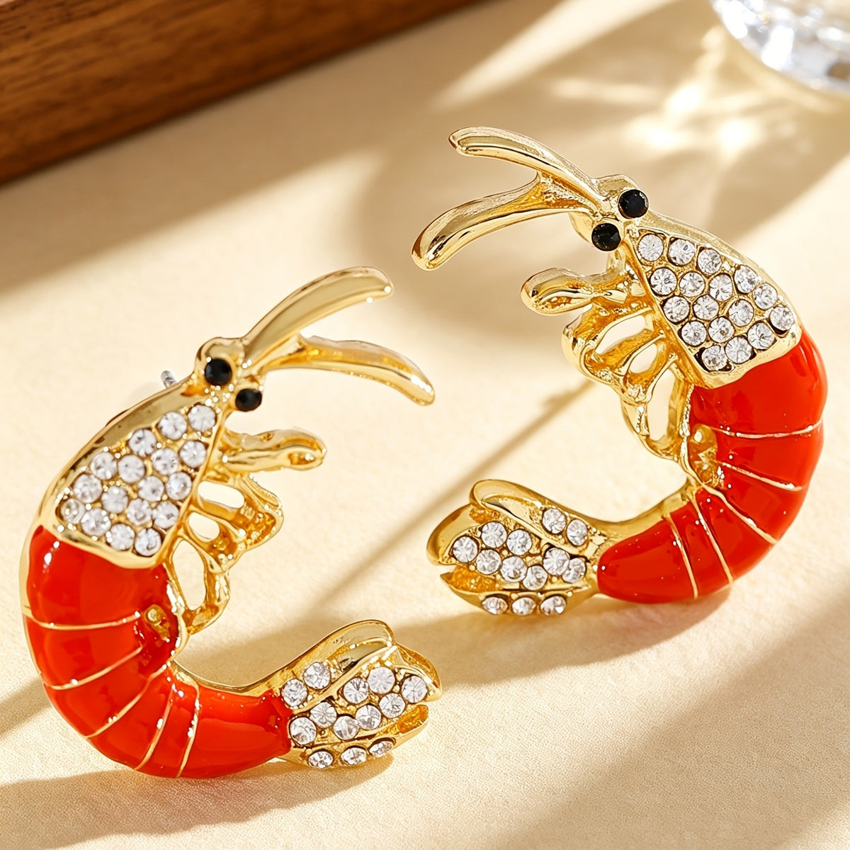 Whimsical Red Lobster Stud Earrings