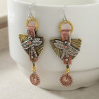 Tribal Dragonfly Drop Earrings