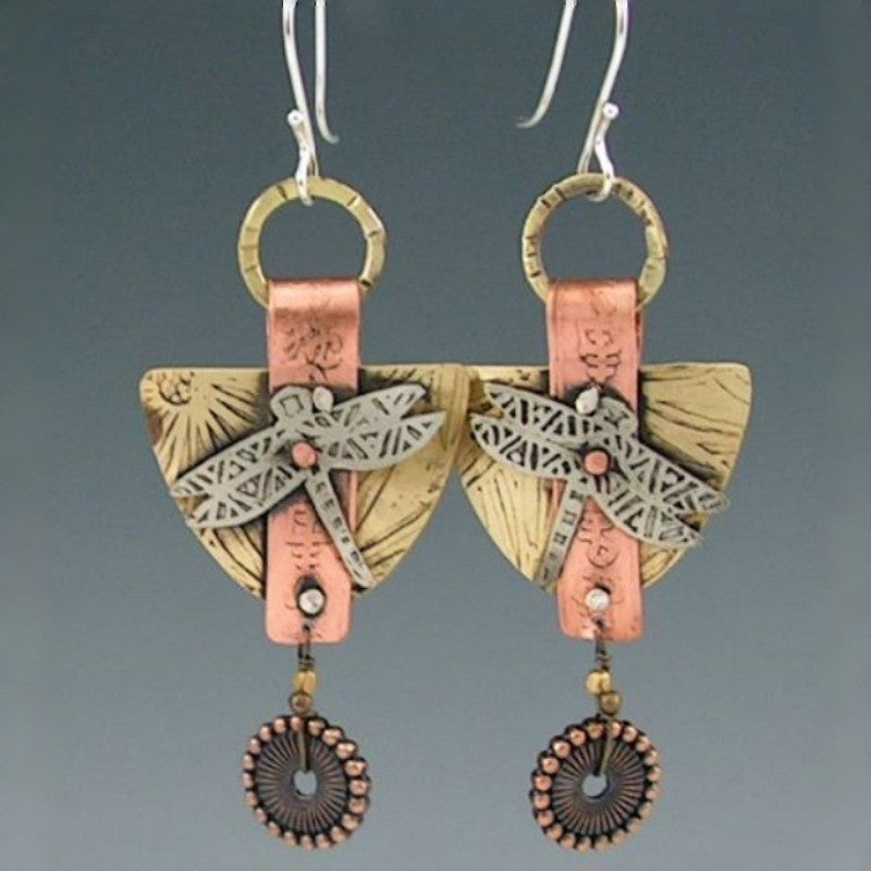 Tribal Dragonfly Drop Earrings
