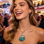 Western Horse Turquoise Pendant Necklace