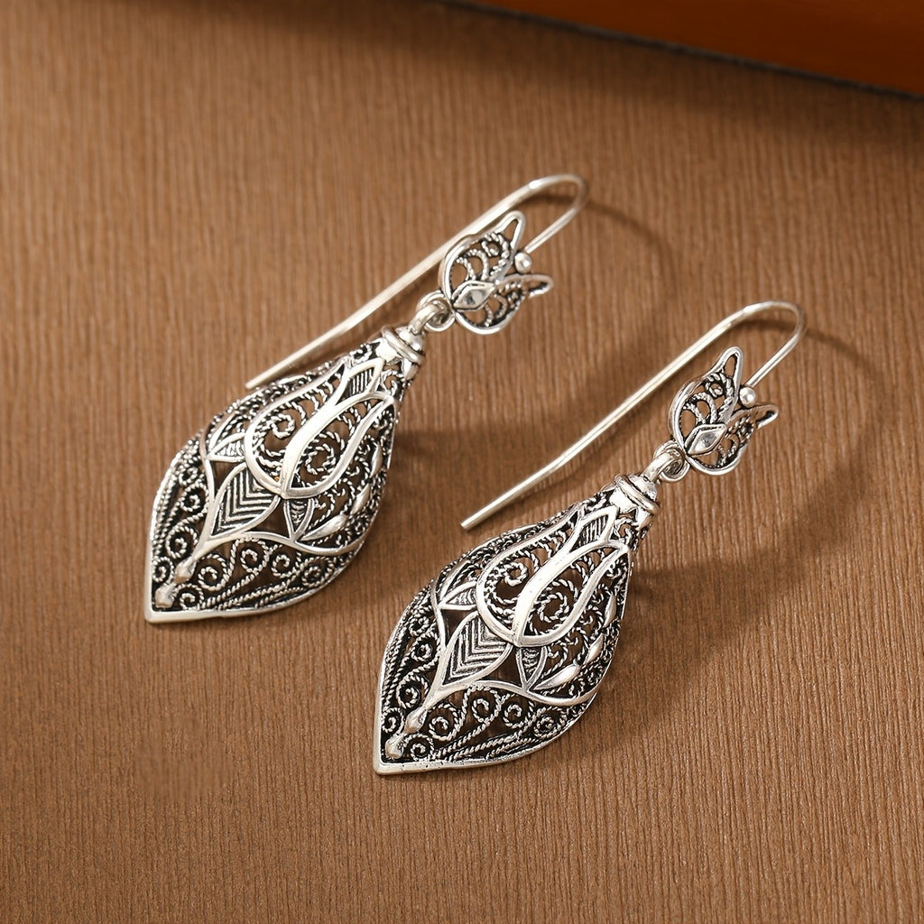 Ornate Filigree Teardrop Earrings