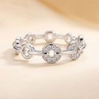 Elegant Pave Link Ring
