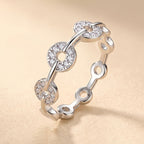 Elegant Pave Link Ring