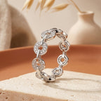 Elegant Pave Link Ring