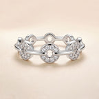 Elegant Pave Link Ring