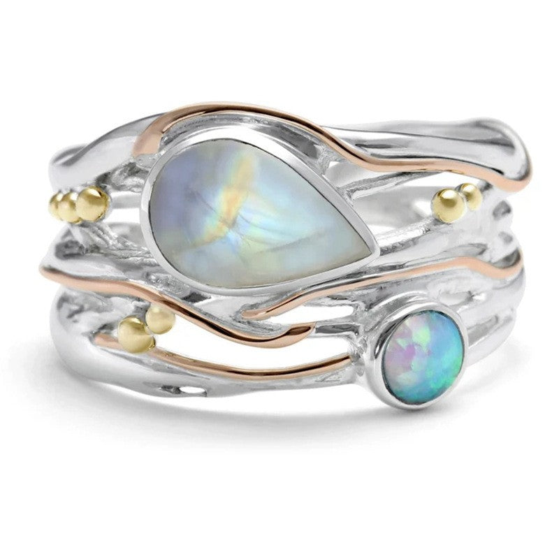 Boho Moonstone Wrap Ring