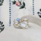 Boho Moonstone Wrap Ring