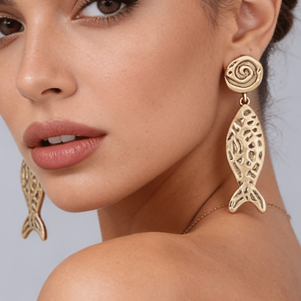Nautical Fish Drop Earrings