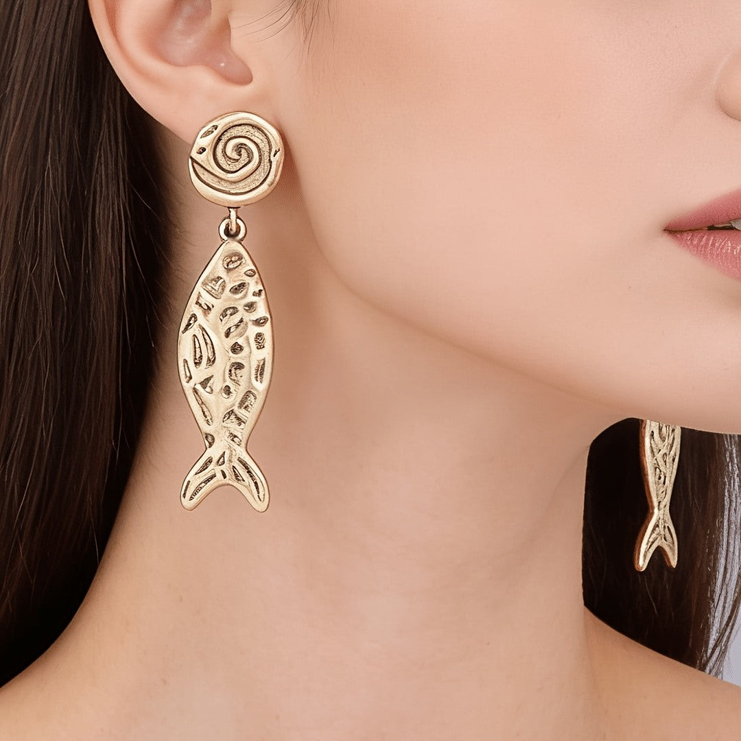 Nautical Fish Drop Earrings