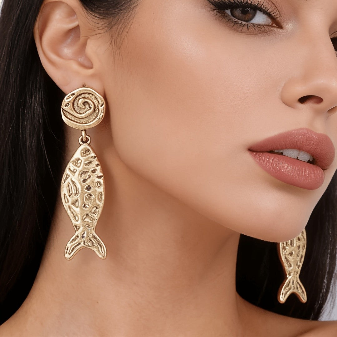 Nautical Fish Drop Earrings