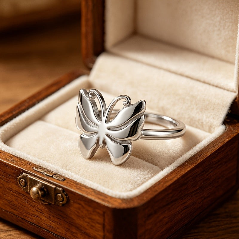 Dainty Butterfly Statement Ring
