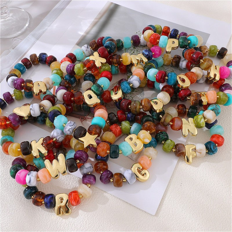 Coquette Charm Alphabet Bracelet