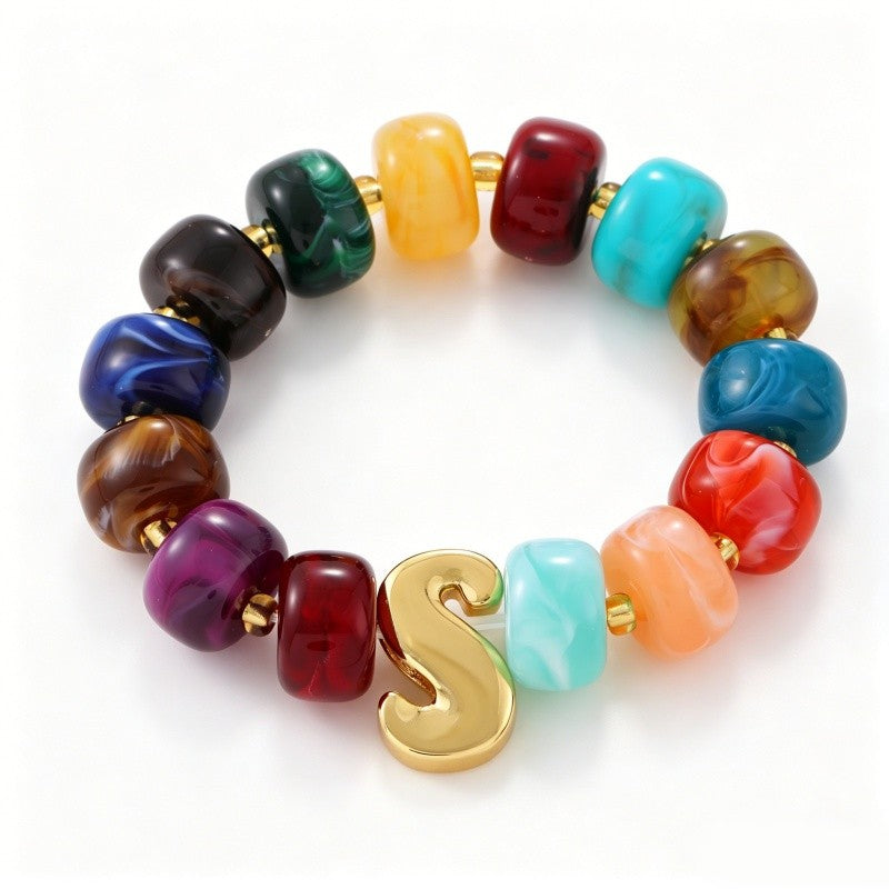 Coquette Charm Alphabet Bracelet