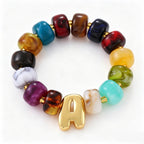 Coquette Charm Alphabet Bracelet