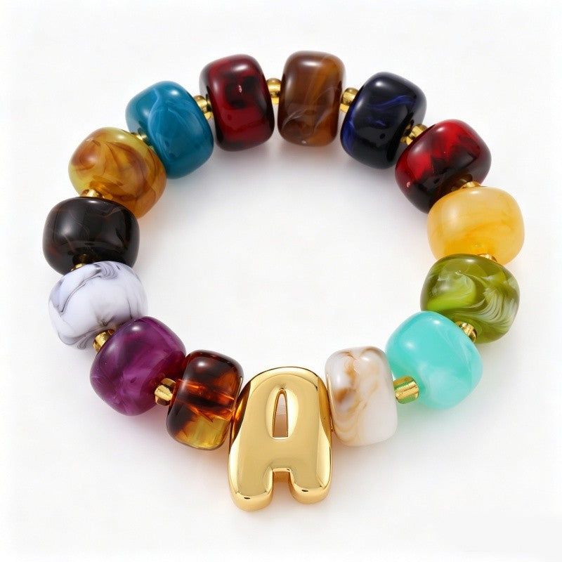 Coquette Charm Alphabet Bracelet