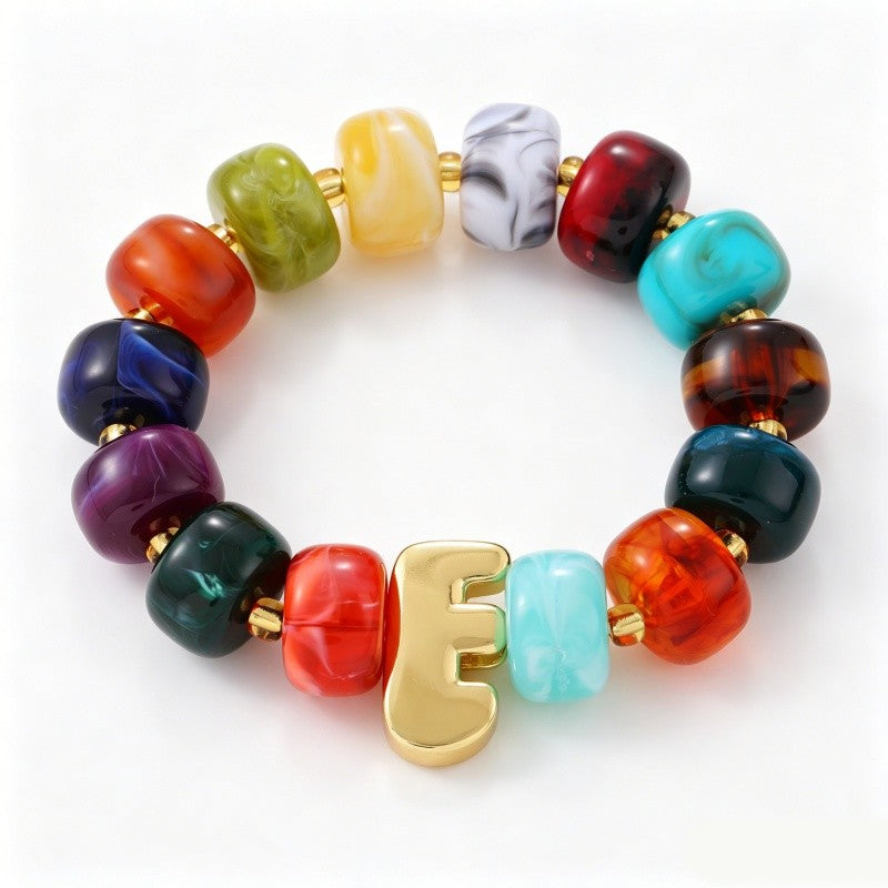 Coquette Charm Alphabet Bracelet