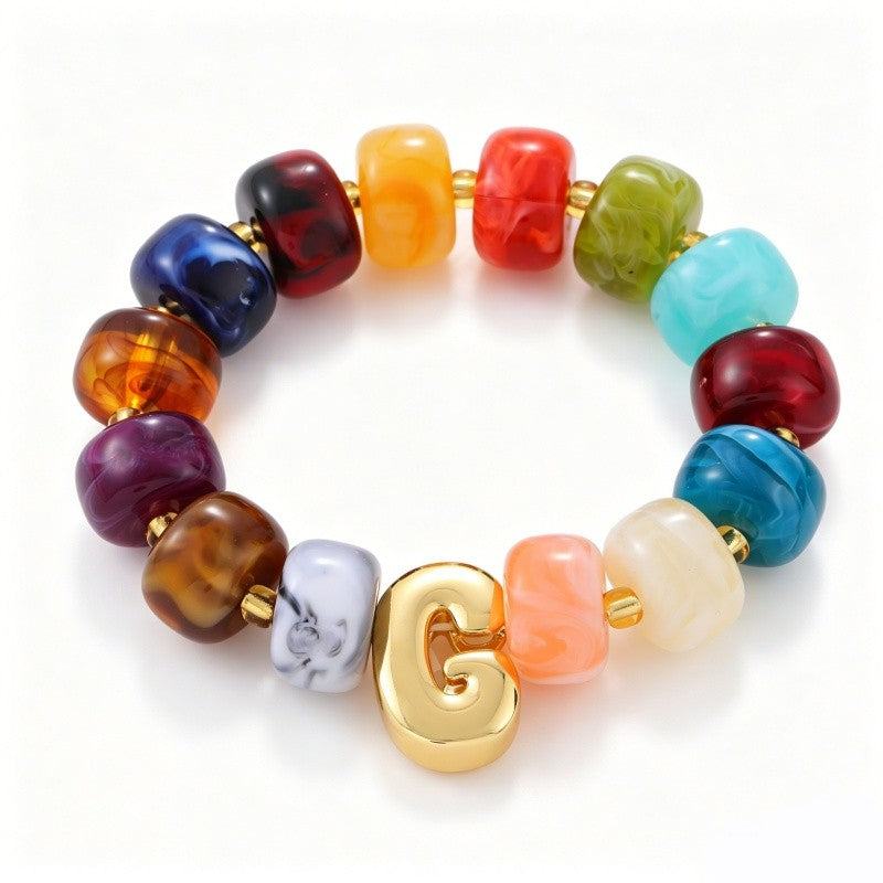 Coquette Charm Alphabet Bracelet