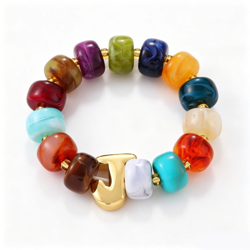Coquette Charm Alphabet Bracelet