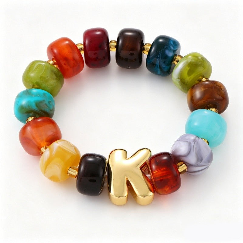Coquette Charm Alphabet Bracelet