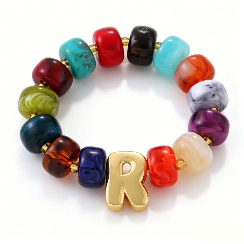 Coquette Charm Alphabet Bracelet
