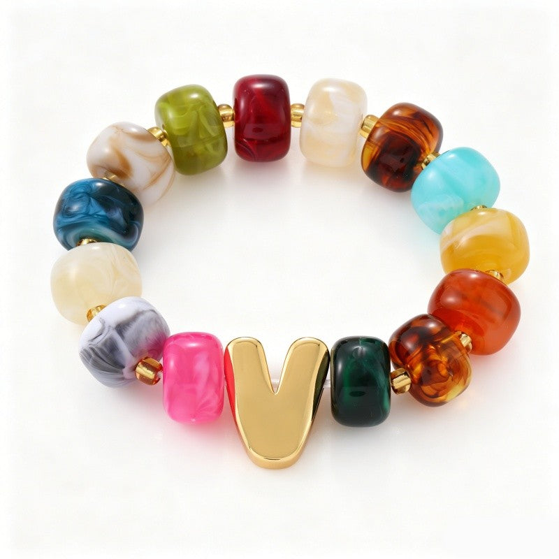 Coquette Charm Alphabet Bracelet