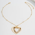 Layered Heart Beaded Necklace