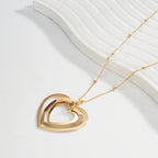 Layered Heart Beaded Necklace