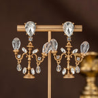 Elegant Chandelier Glass Drop Earrings