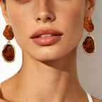 Amber Baroque Drop Earrings