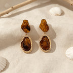Amber Baroque Drop Earrings