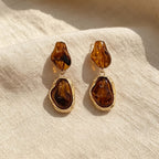 Amber Baroque Drop Earrings