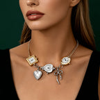 Whimsical Timepiece Charm Necklace
