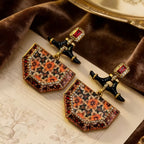 Geometric Mosaic Drop Earrings