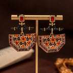 Geometric Mosaic Drop Earrings