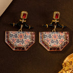 Geometric Mosaic Drop Earrings