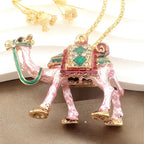 Whimsical Pink Camel Necklace