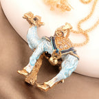 Whimsical Pink Camel Necklace