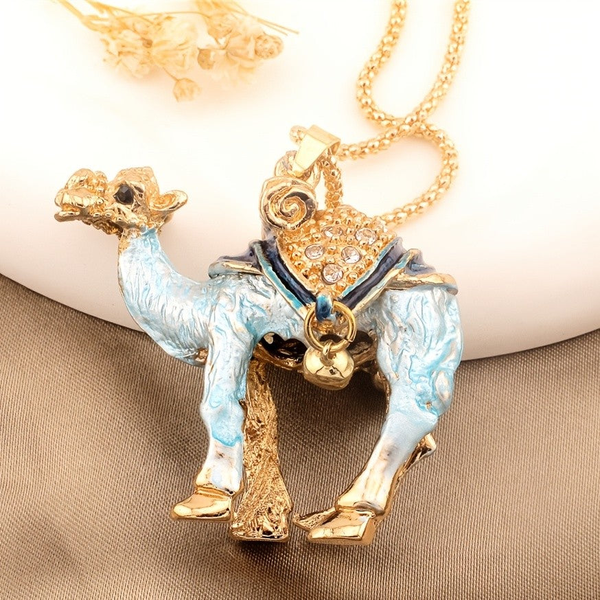 Whimsical Pink Camel Necklace
