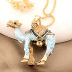Whimsical Pink Camel Necklace